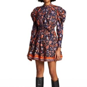 Ulla Johnson Midnight Floral Naima Mini Dress